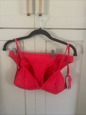 TRIANGL Red Crochet Trim Bikini Set - Two Piece Swimwear